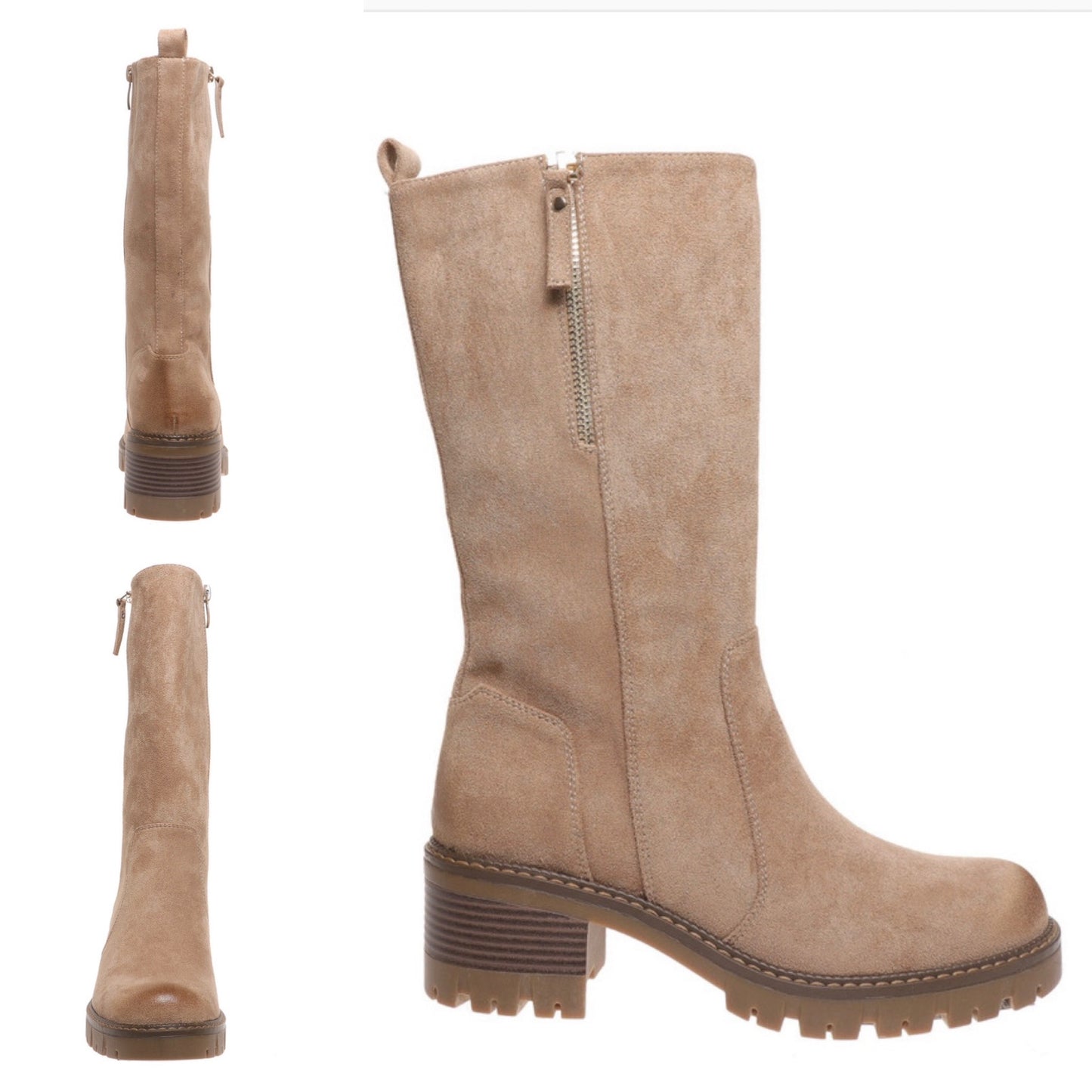 Pierre Dumas Taupe Suede Boots