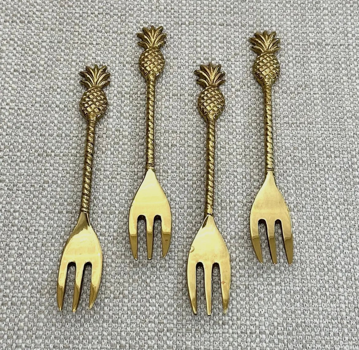 Gold Pineapple Serving Forks