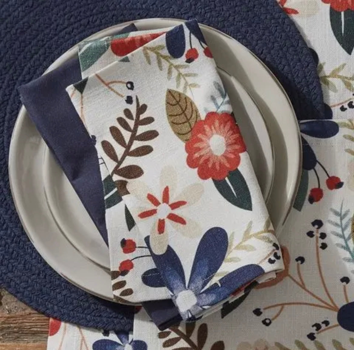 Split P Boho Table Runner and Napkins