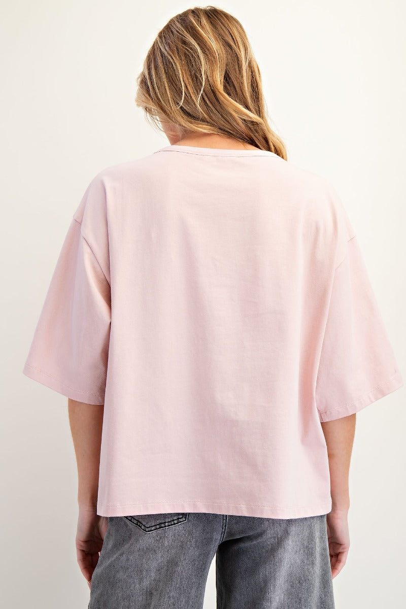 Daphne Ruffled Top (White and Rose)