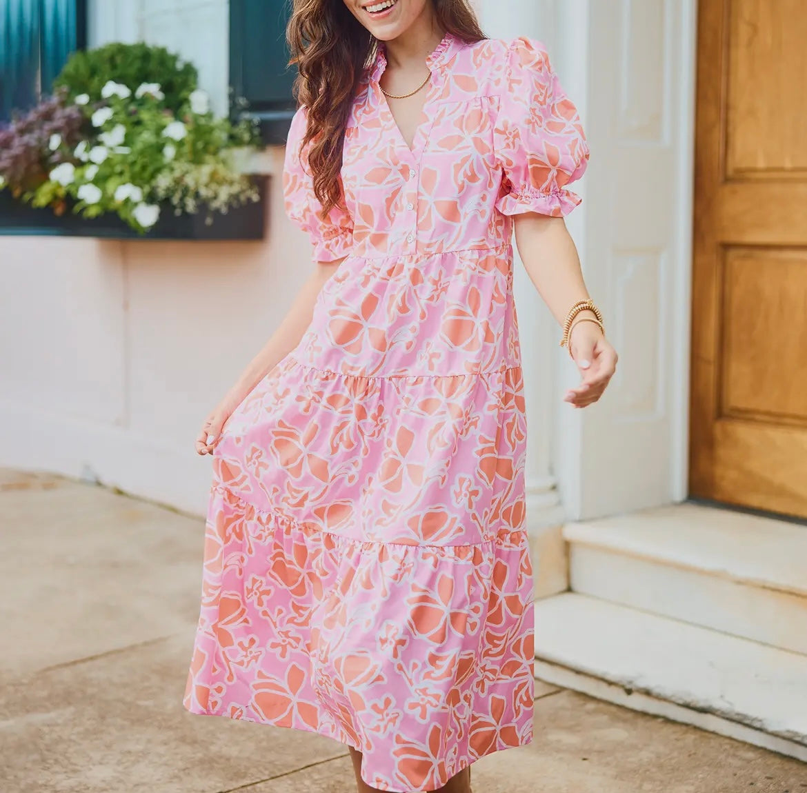Evie Blossom Breeze Midi Dress - Clearance