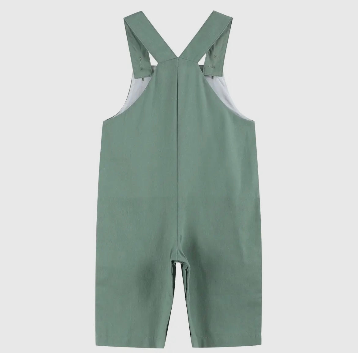 Lil Cactus Green Truck Appliquéd Overalls