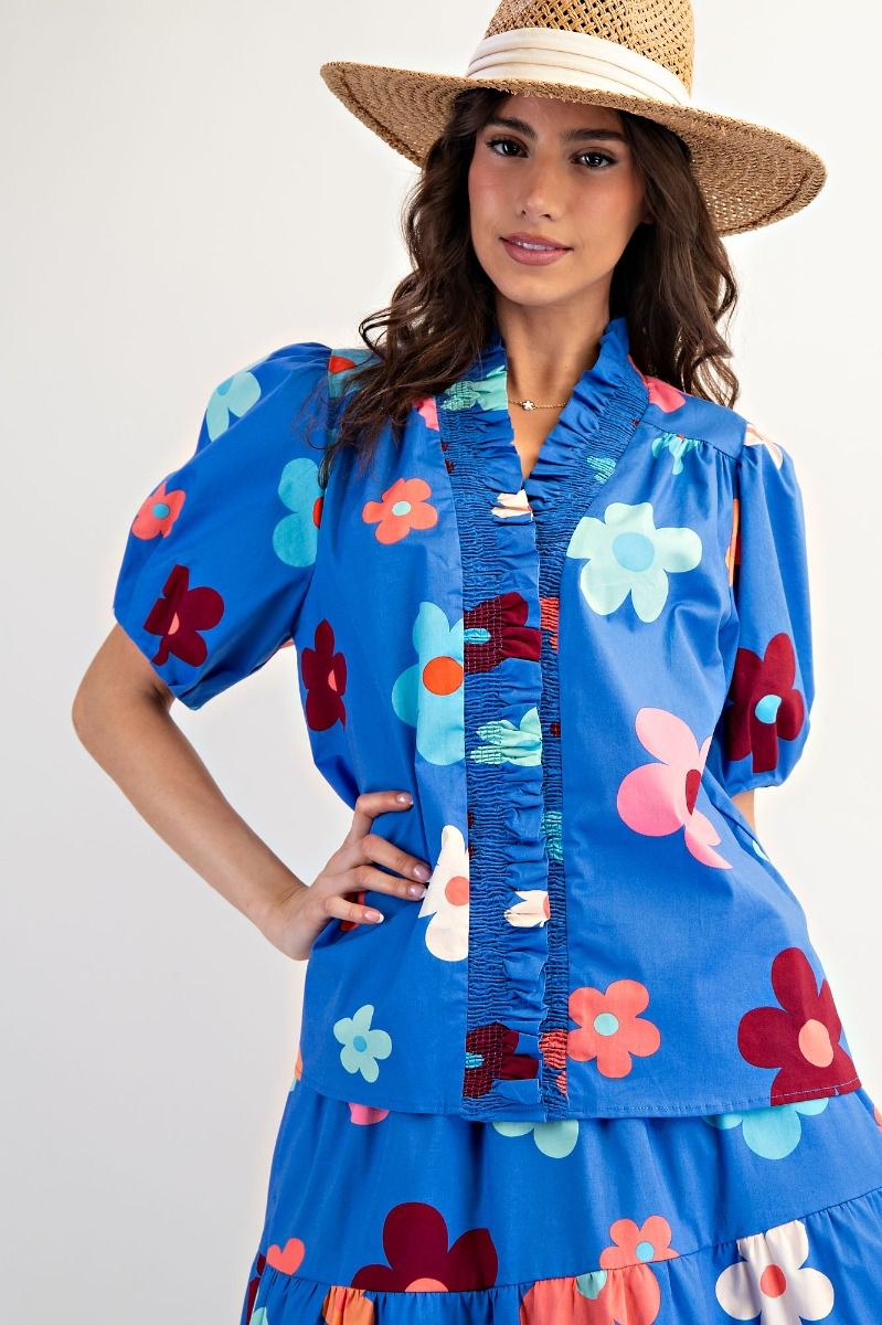 Kyree Poplin Maxi Skirt & Matching Top Set
