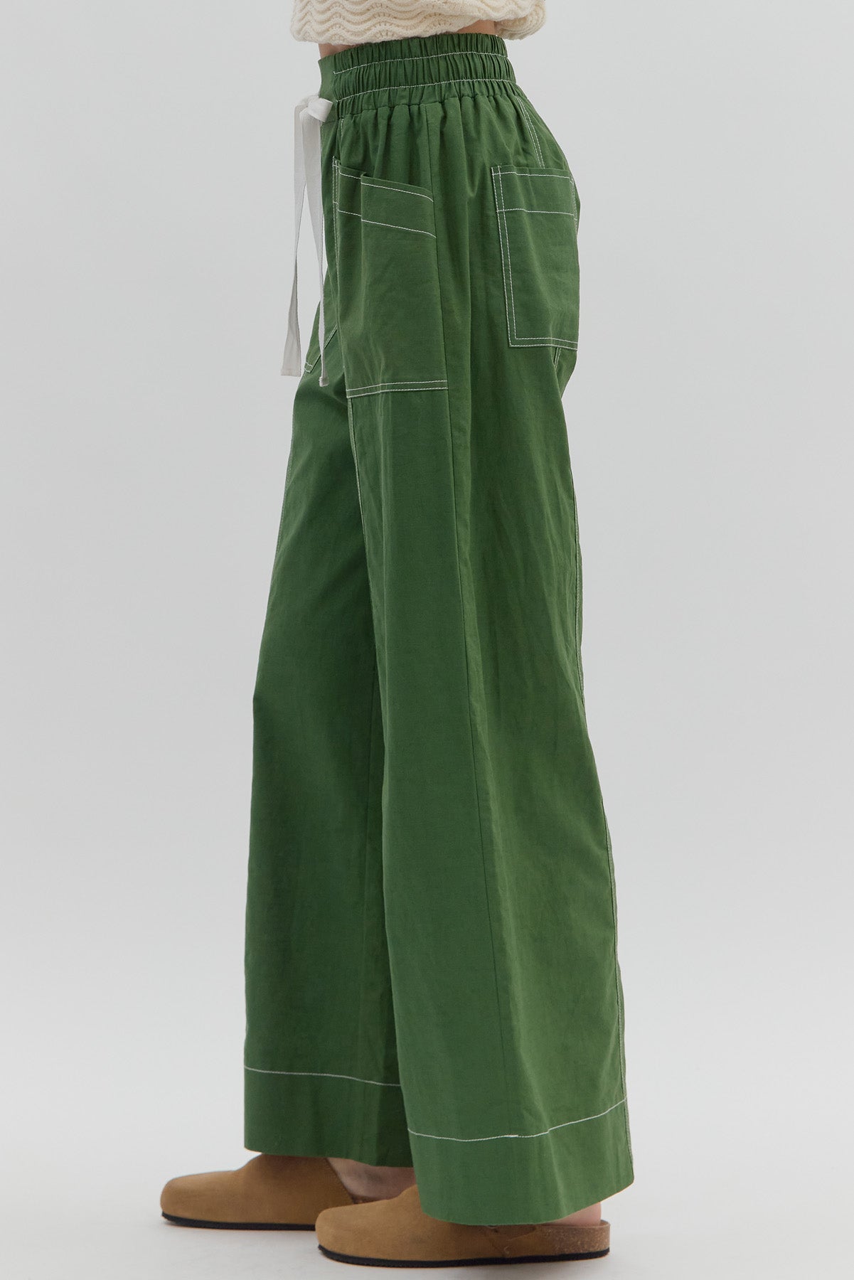 Entro Drawstring Wide Leg Pants