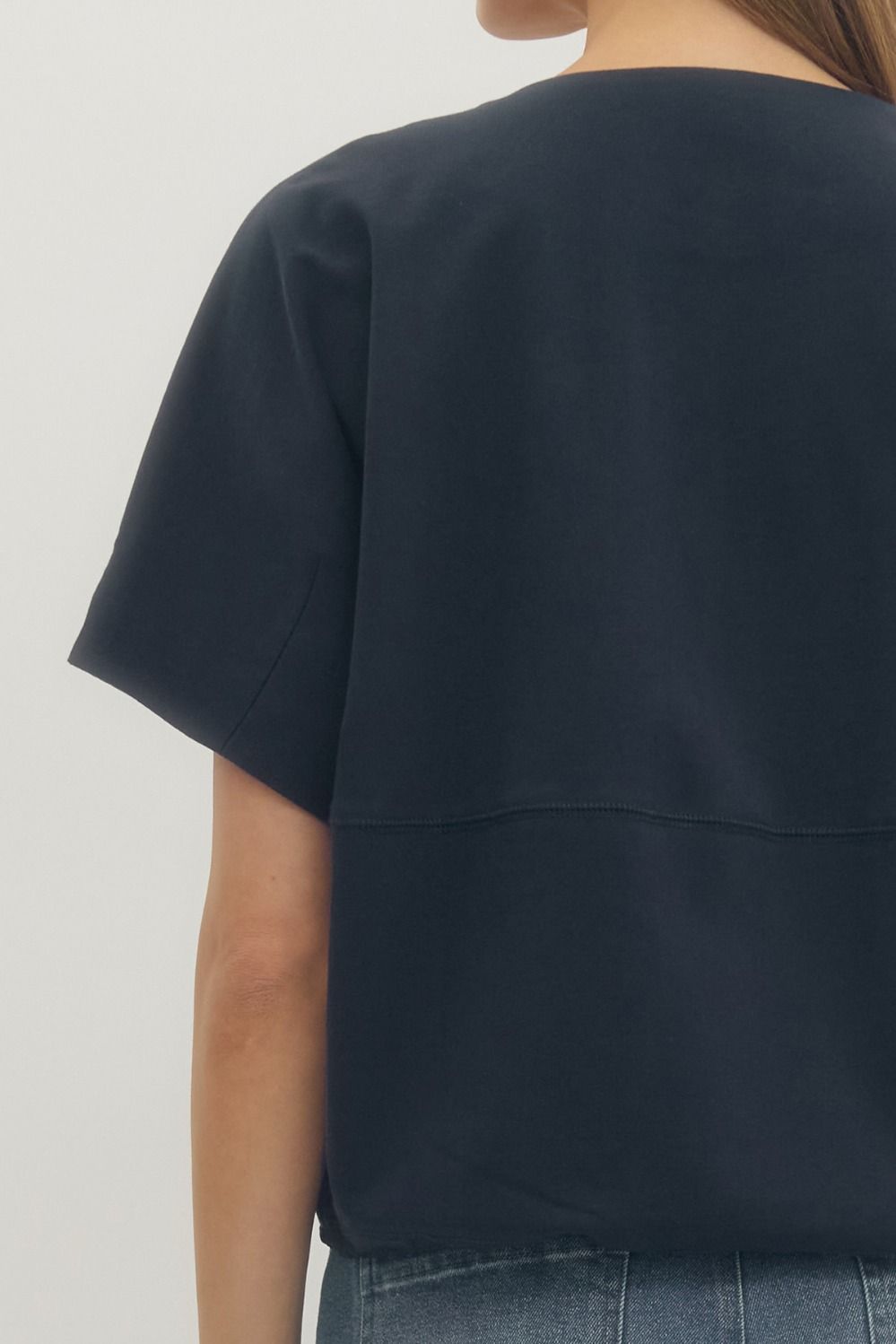 The Baker Navy Top