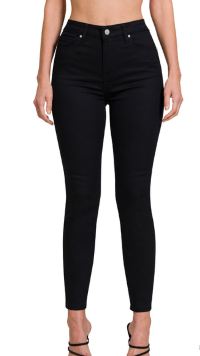 Zenana Black Skinny Denim Pants