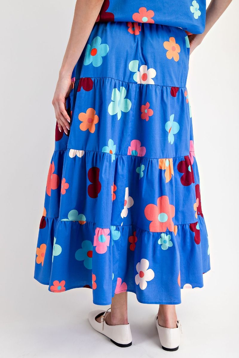 Kyree Poplin Maxi Skirt & Matching Top Set