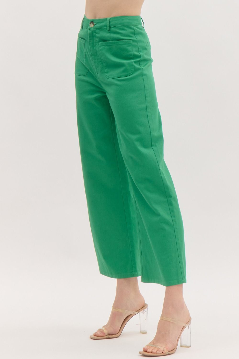 Entro Wide Leg Ankle Length Pants