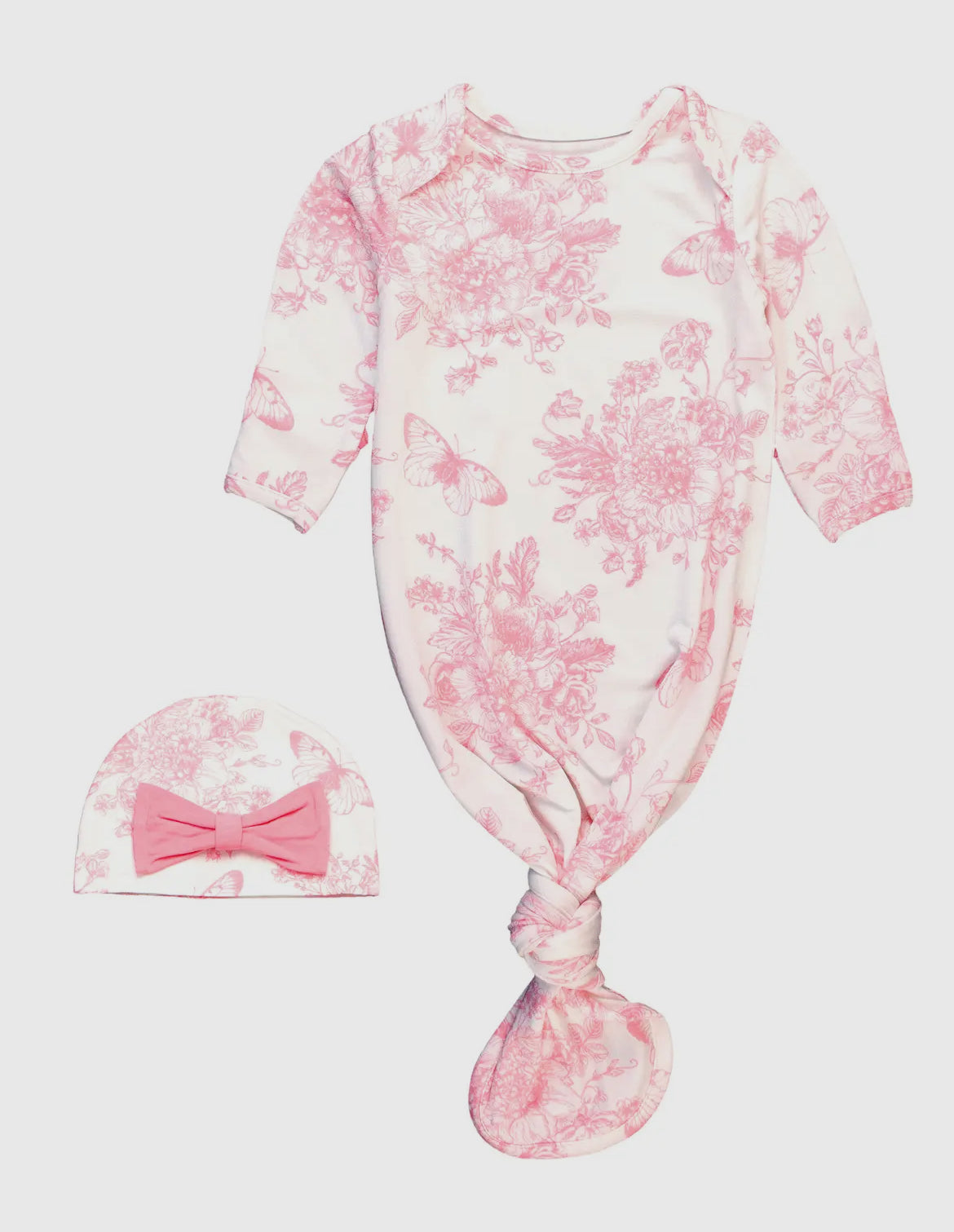 Newborn Gown and Matching Cap Set