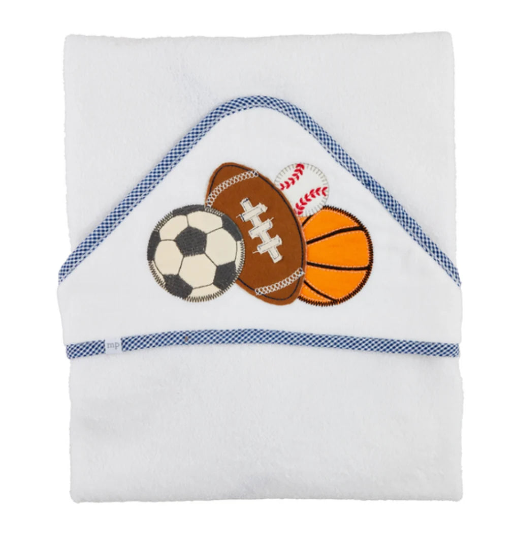 MudPie Sports Appliquéd Hooded Towel