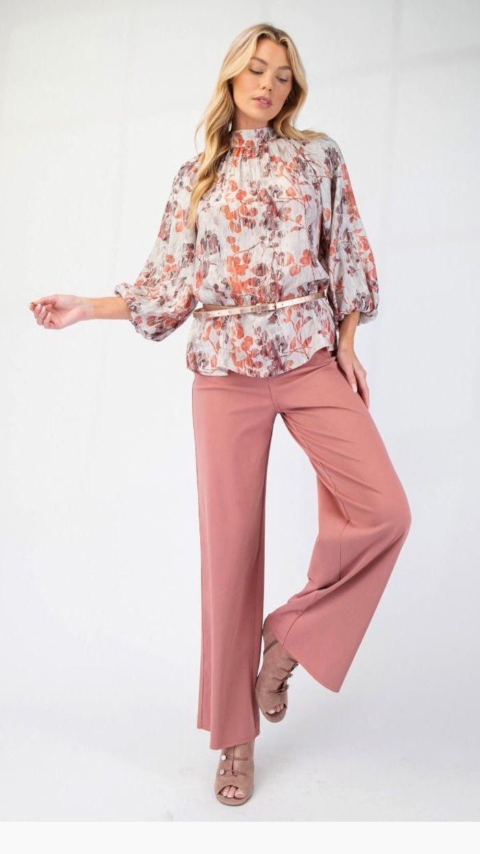 Anna Grey & Red Floral Top