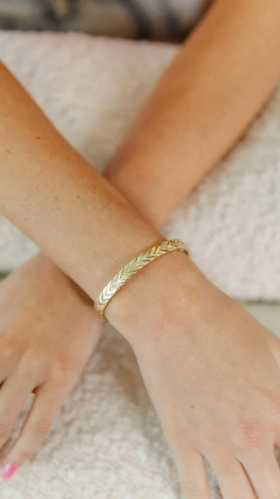 Rosa Gold Statement Bracelet