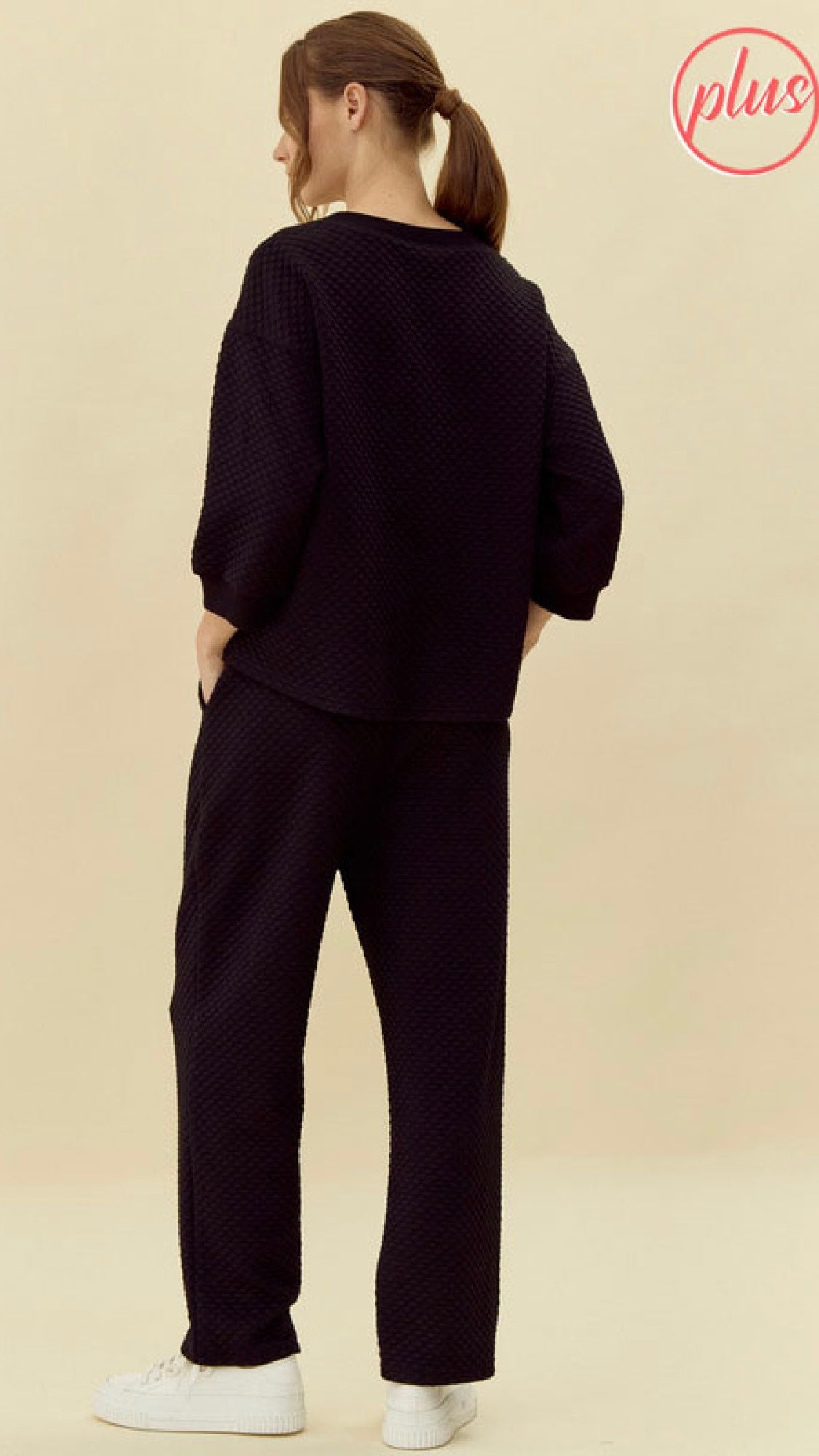 Skylar Black Loungewear Set (plus size)