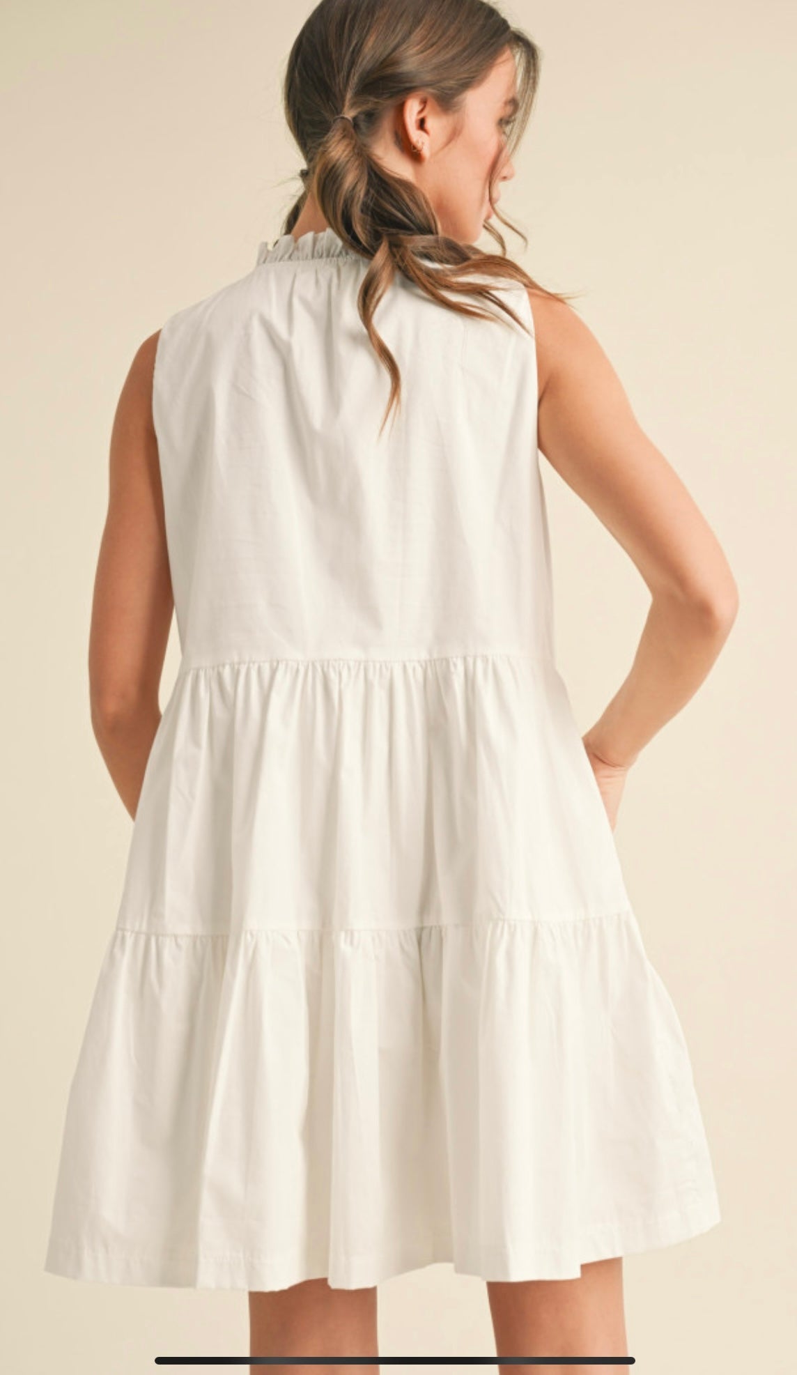 Kensley White Floral Embroidered Mini Dress