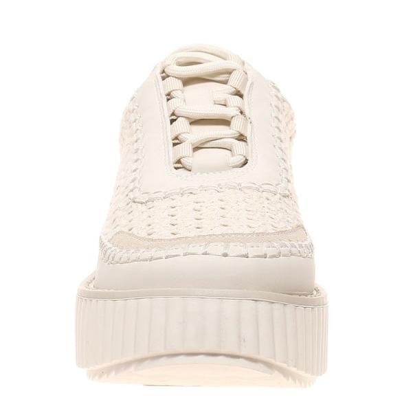 Pierre Dumas Cream Knit Platform Sneakers - Clearance