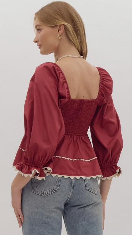 Blair Garnet Tiered Top