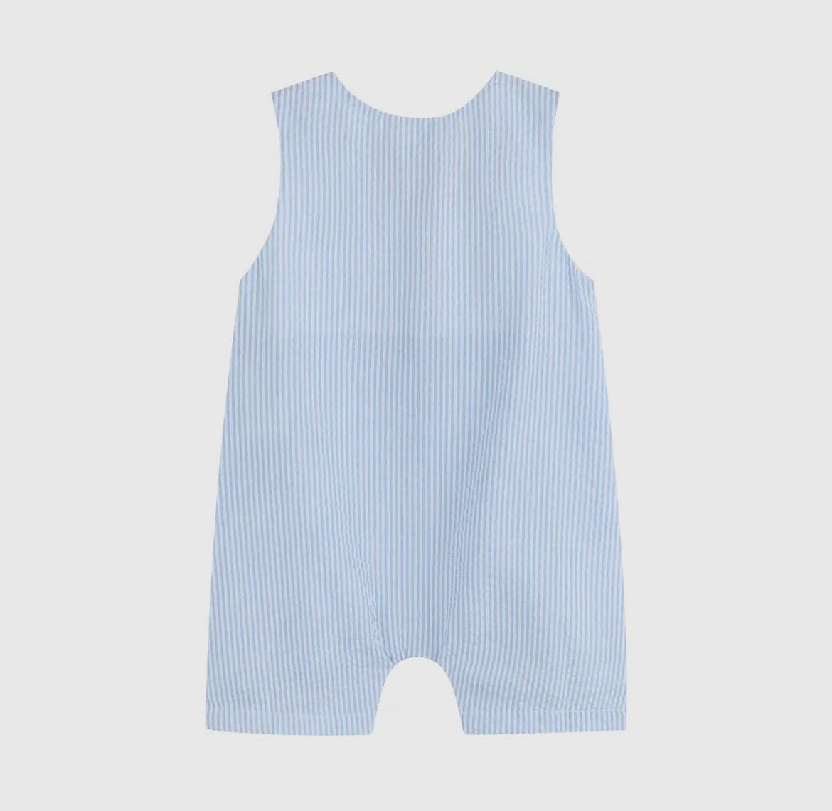 Lil Cactus Blue Gingham Easter Bunny Face Shortalls