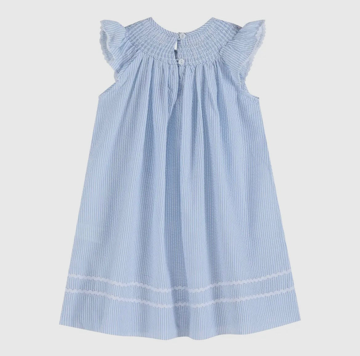 Lil Cactus Blue Seersucker Easter Bunny Dress