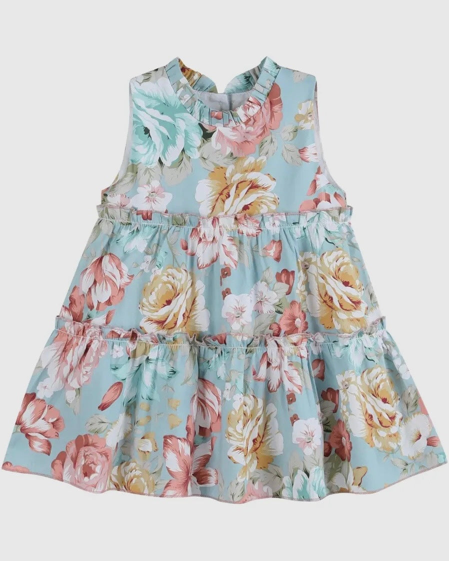 Lil Cactus Floral Ruffle Tiered Dress