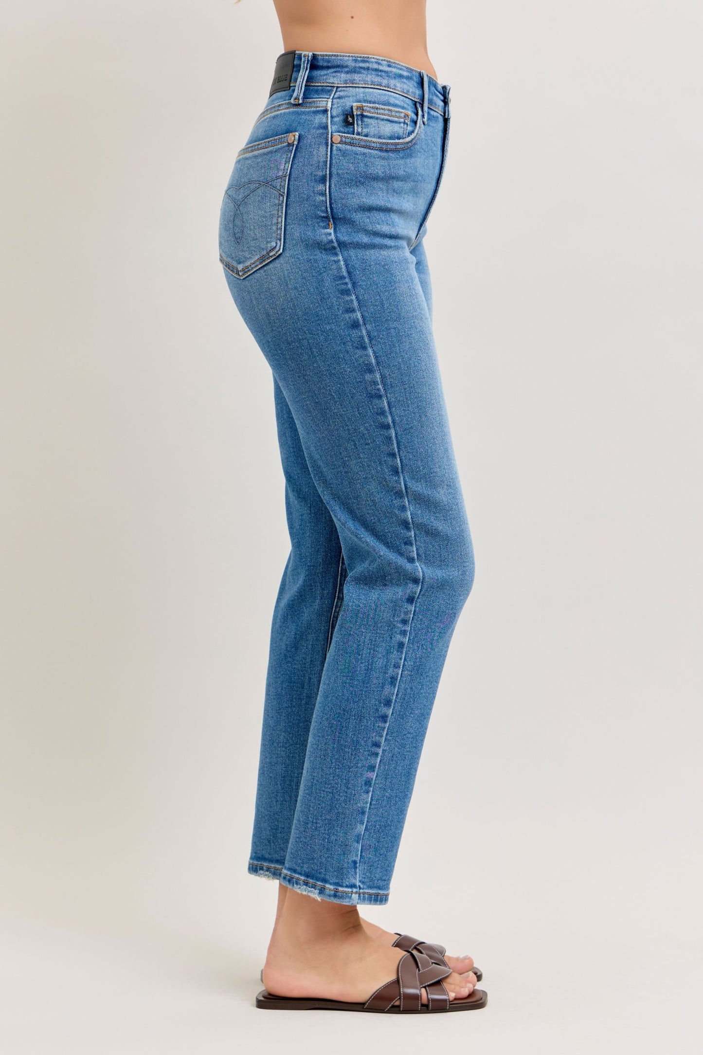 Judy Blue High Waist Ankle Length Straight Jeans