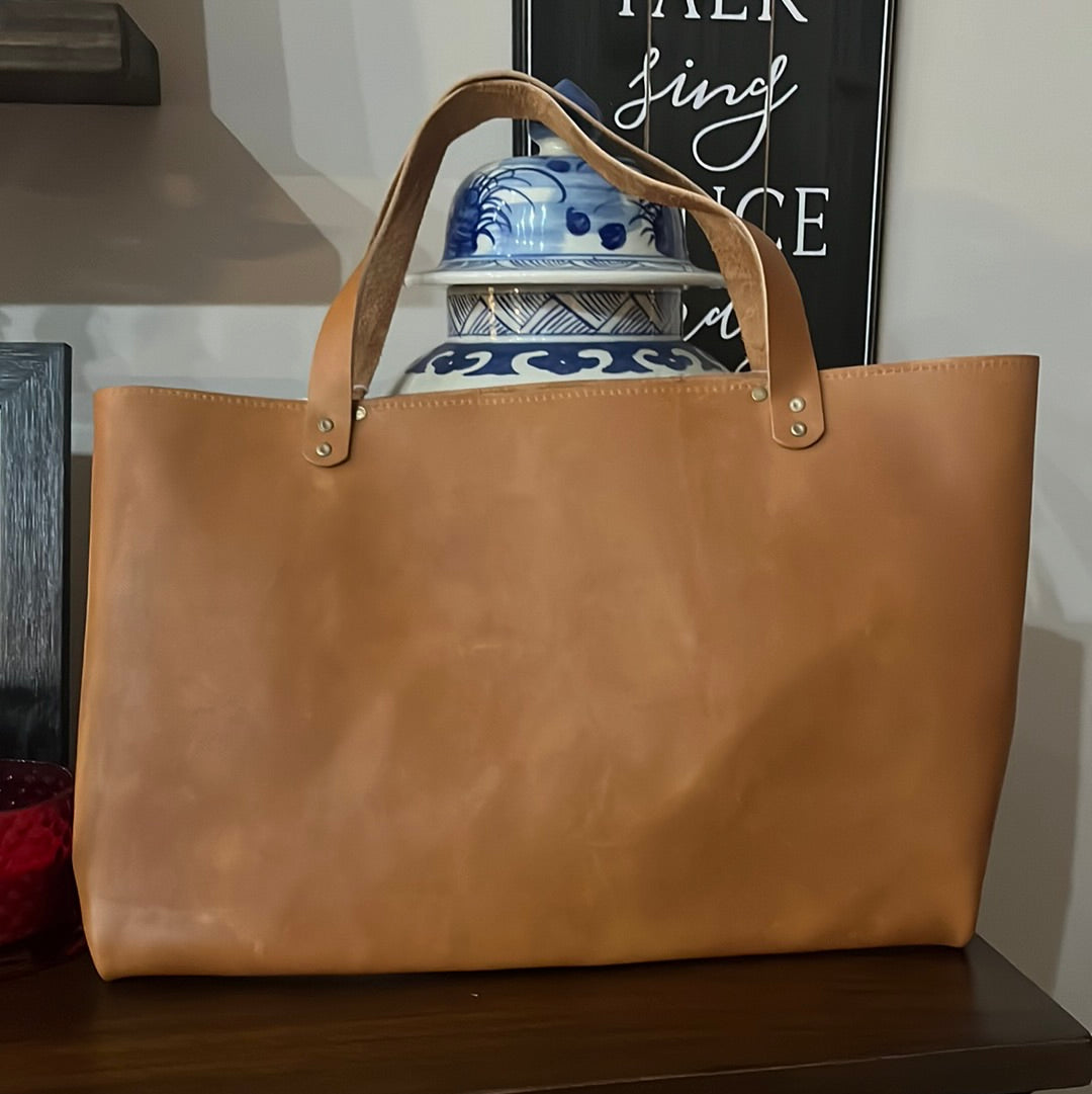 Full Grain Leather Laptop Tote or Purse