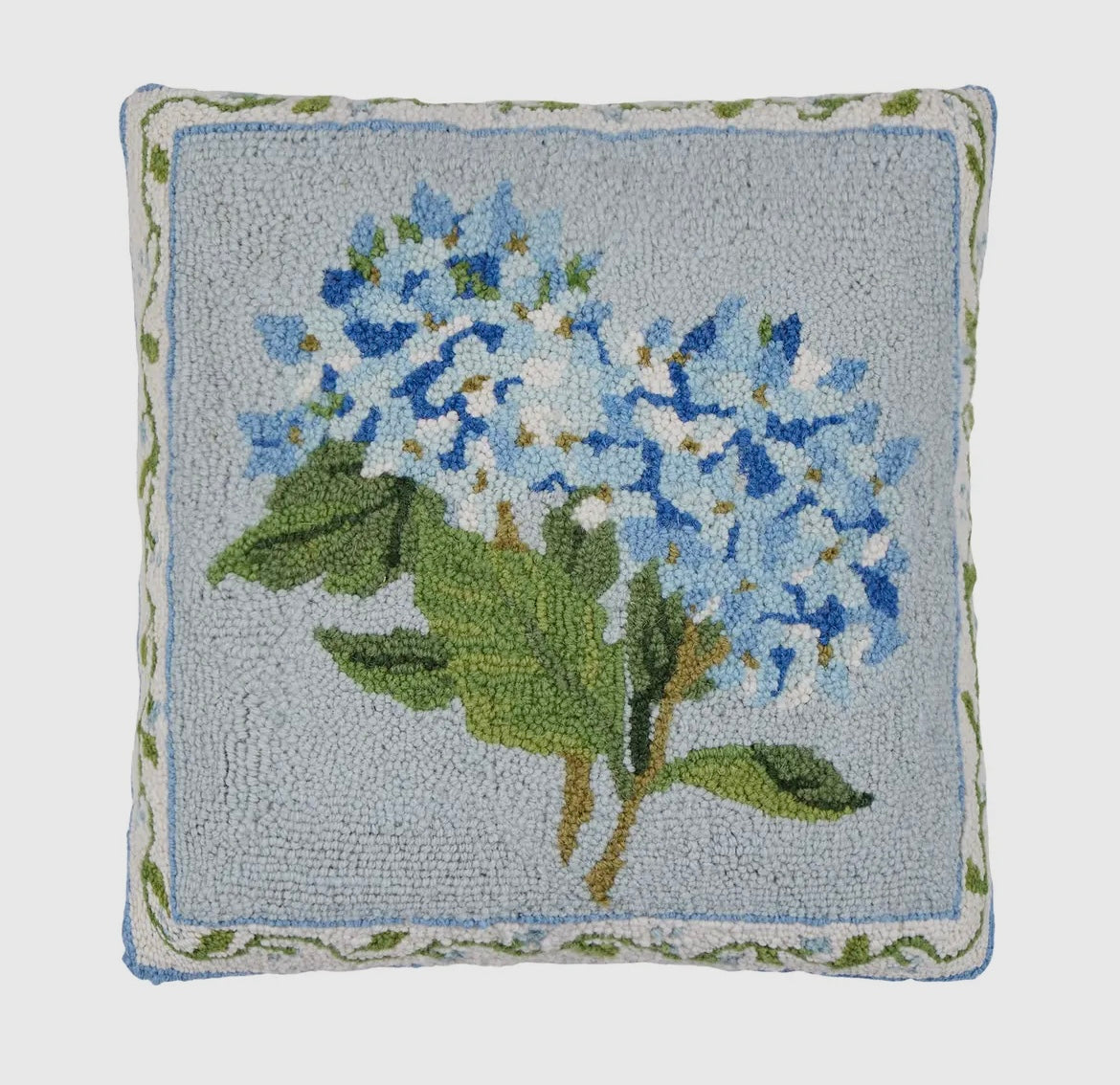 Sally Eckman Roberts Hydrangea Hook Pillow 18”x18”