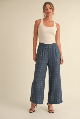 Kim Tweed Navy Pants