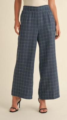 Kim Tweed Navy Pants