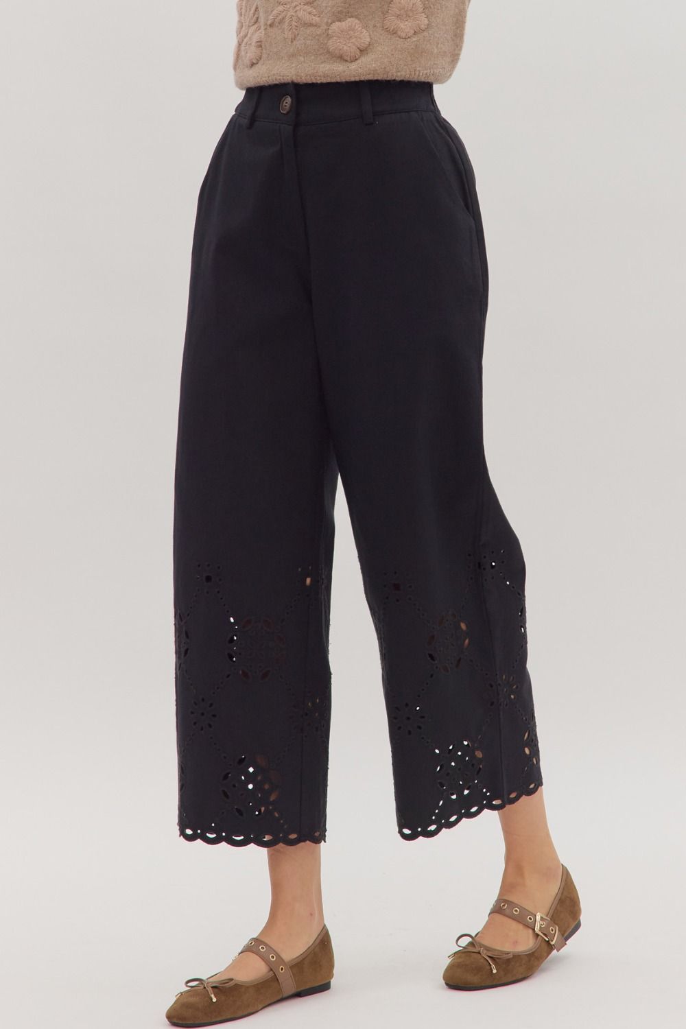Entro Eyelet Detailed Pants