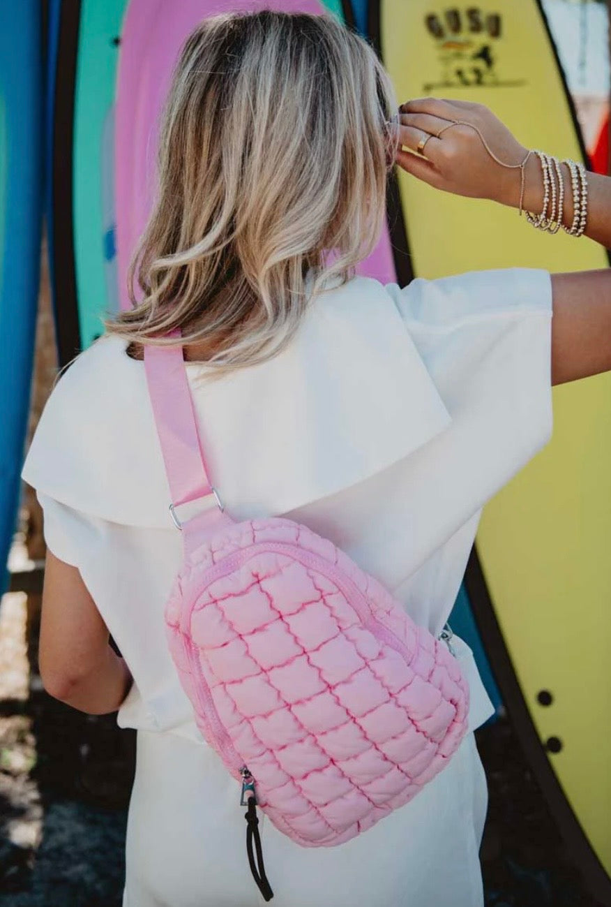 Katydid Quilted Sling Backpack Bag