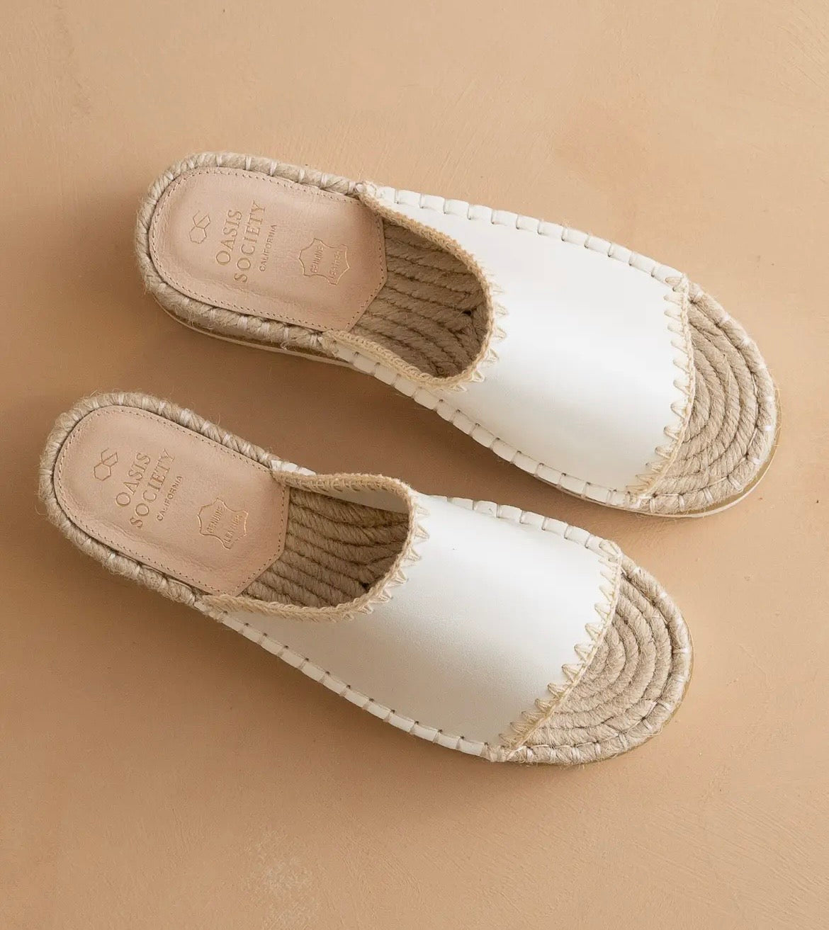 Oasis Society The Vista White Espadrille Platform Sandal