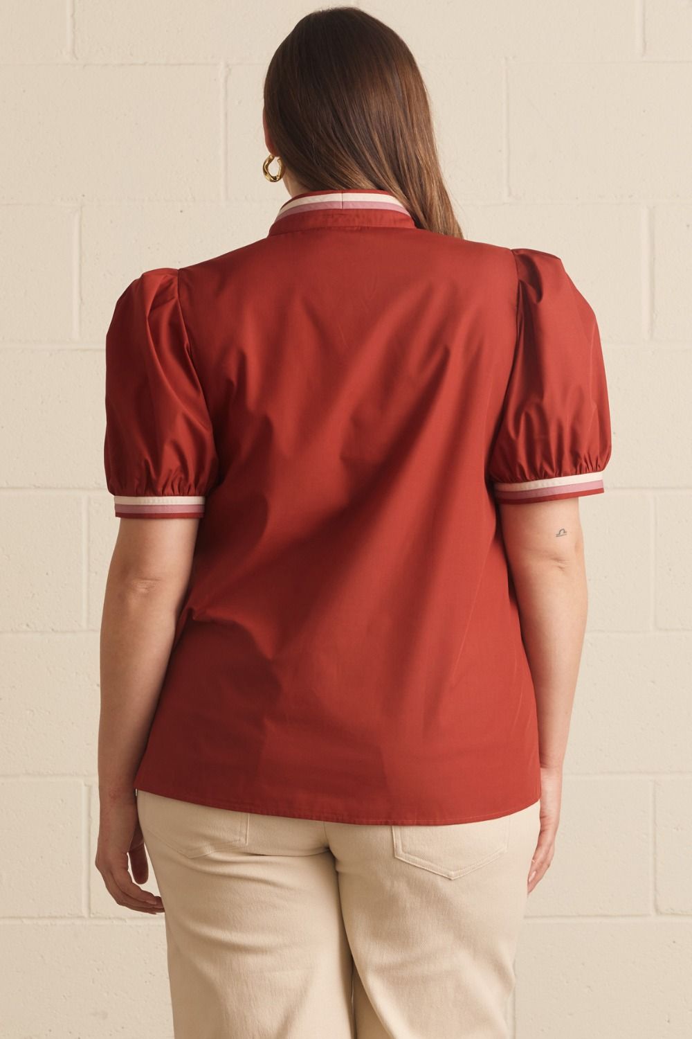 The Sheldon Rust Plus Size Top