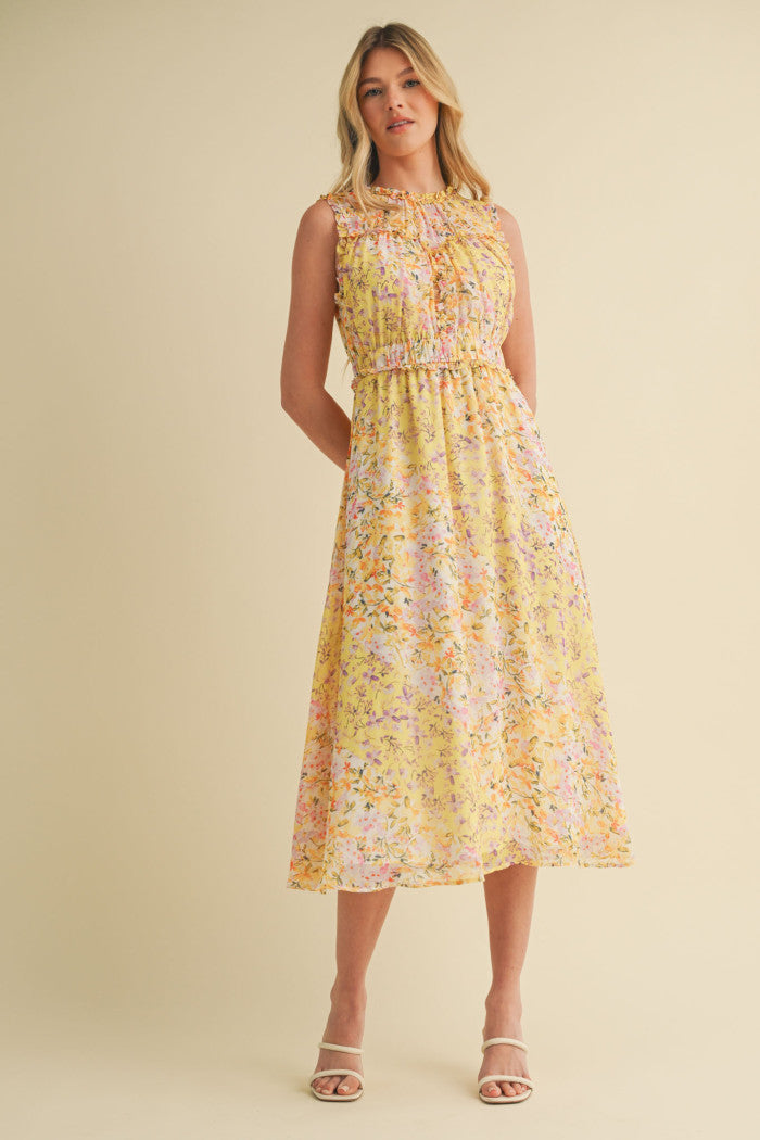 Beverly Yellow Floral Dress