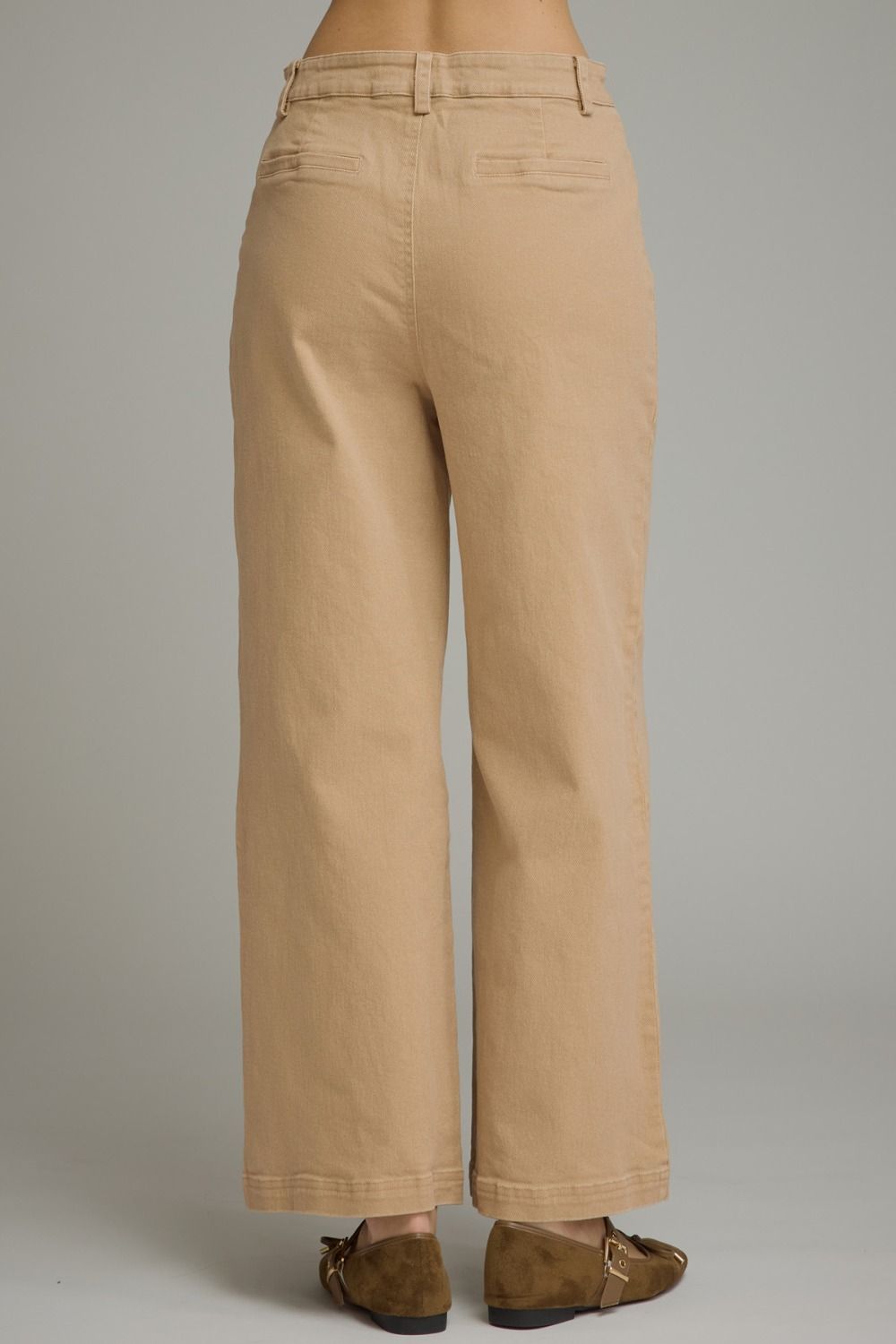 Entro Wide Leg Pants With Horsebit Detail