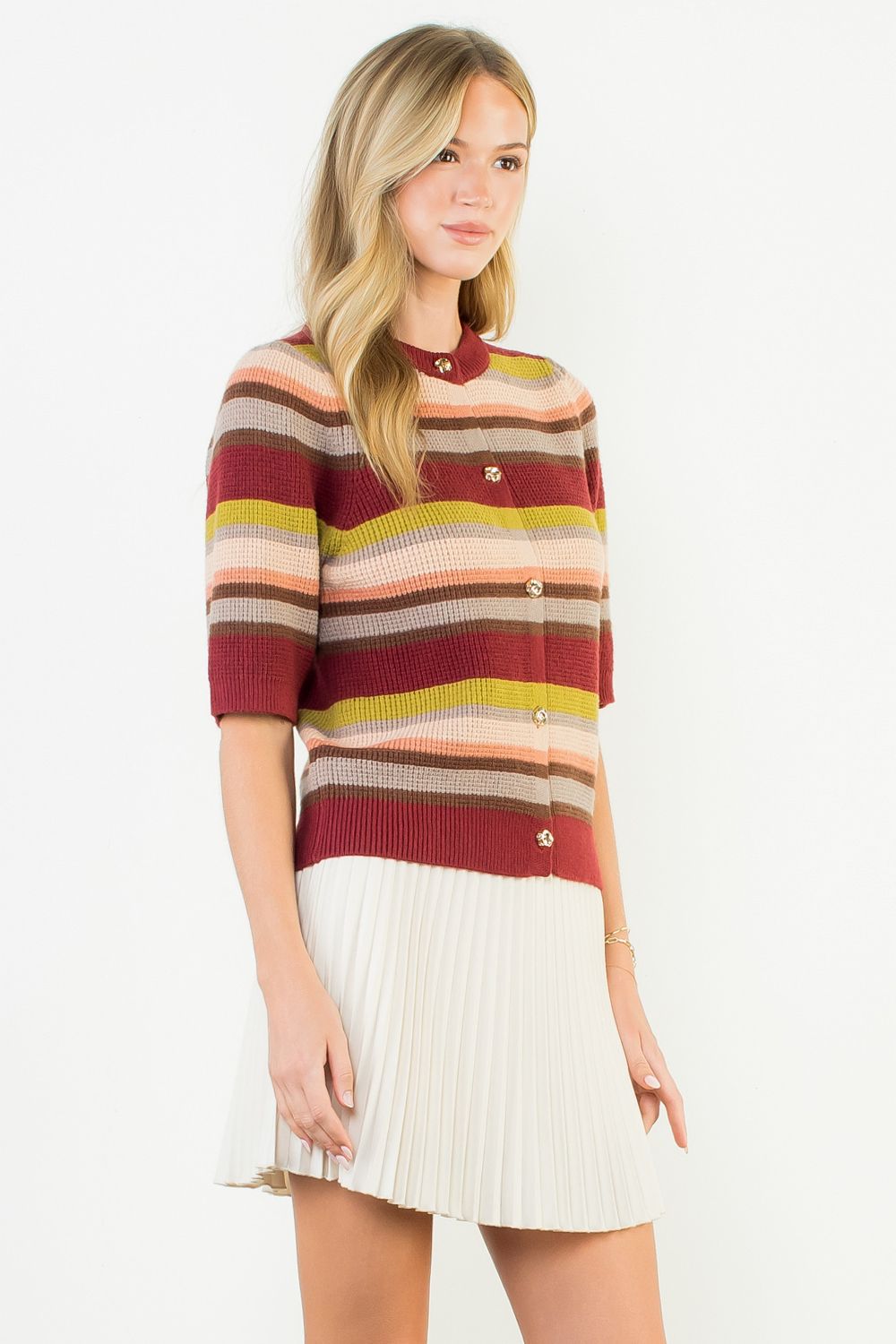 The THML Burgundy Madison Top