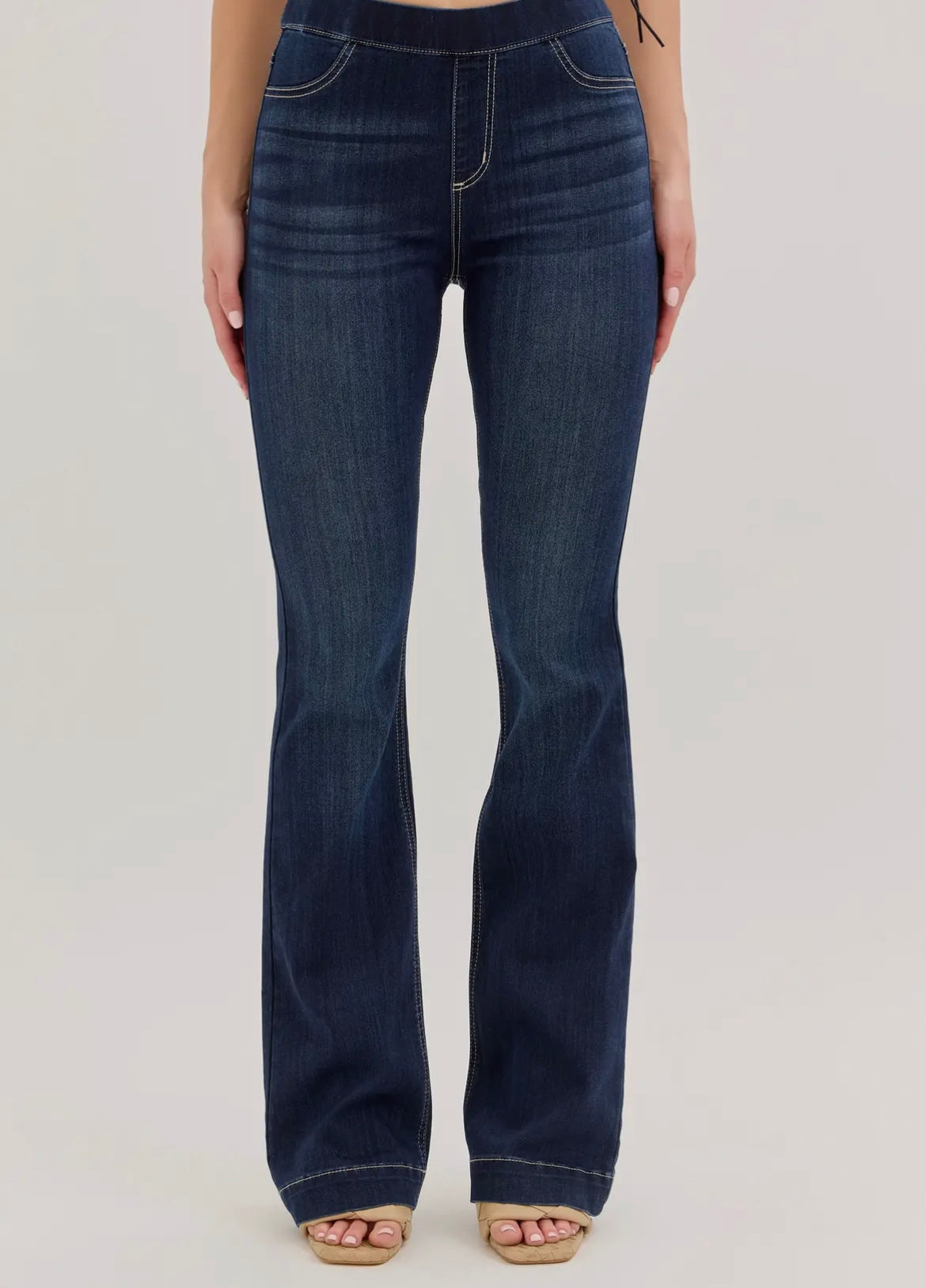 Cello High Rise Pull On Flare Jeggings