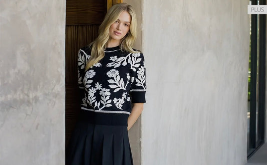 The Intarsia Knit THML Top