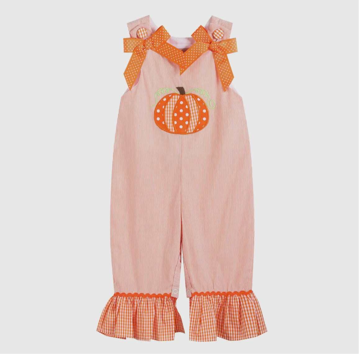 Orange Pinstripe Pumpkin and Bows Playset