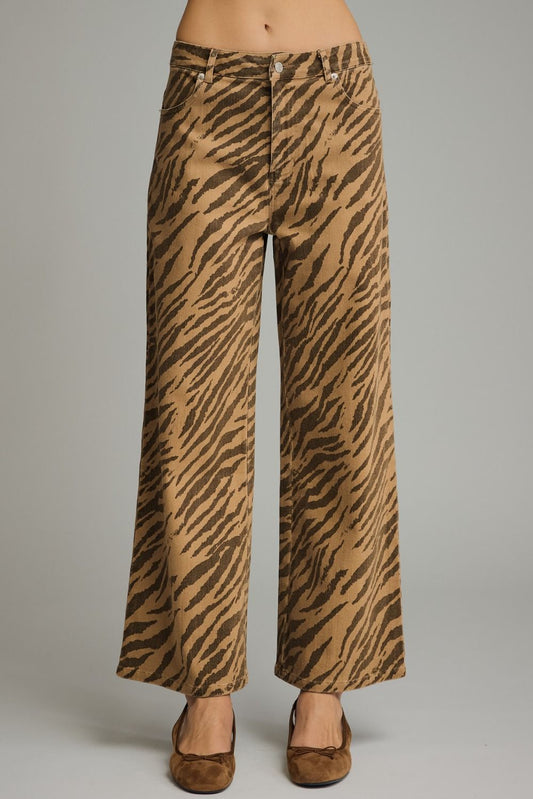Entro Brown Zebra Print Pants