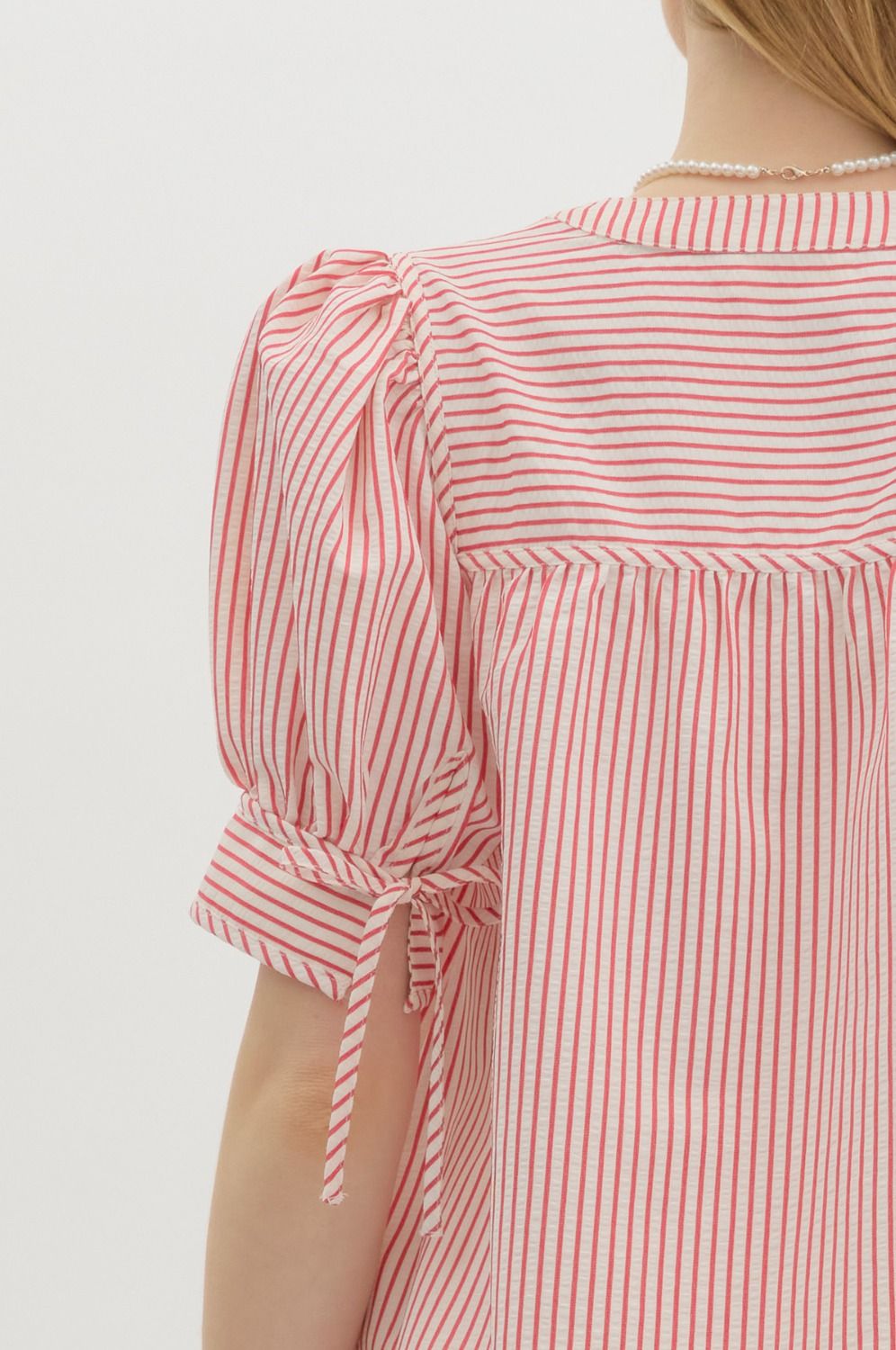 Everly Red Striped Top