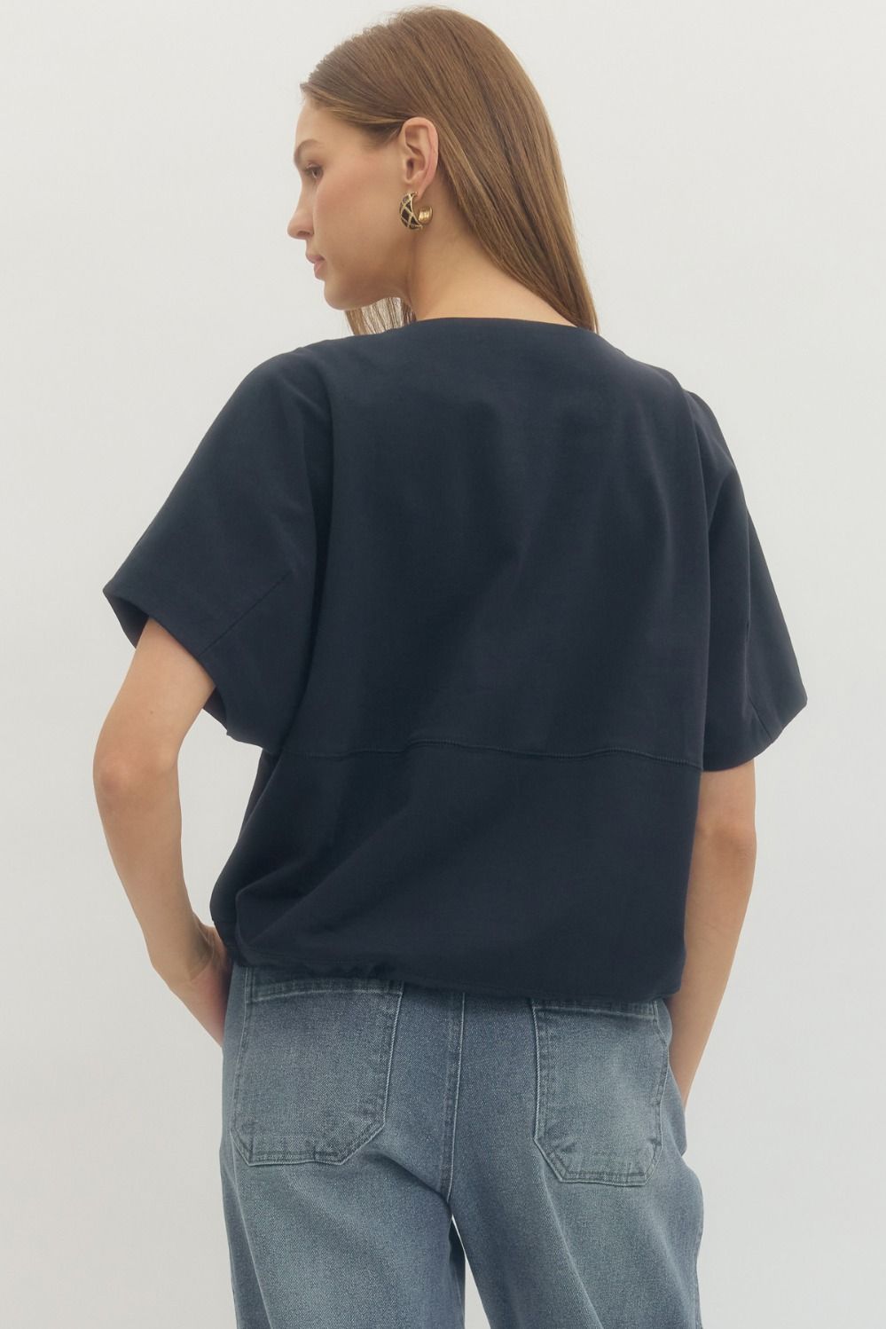 The Baker Navy Top