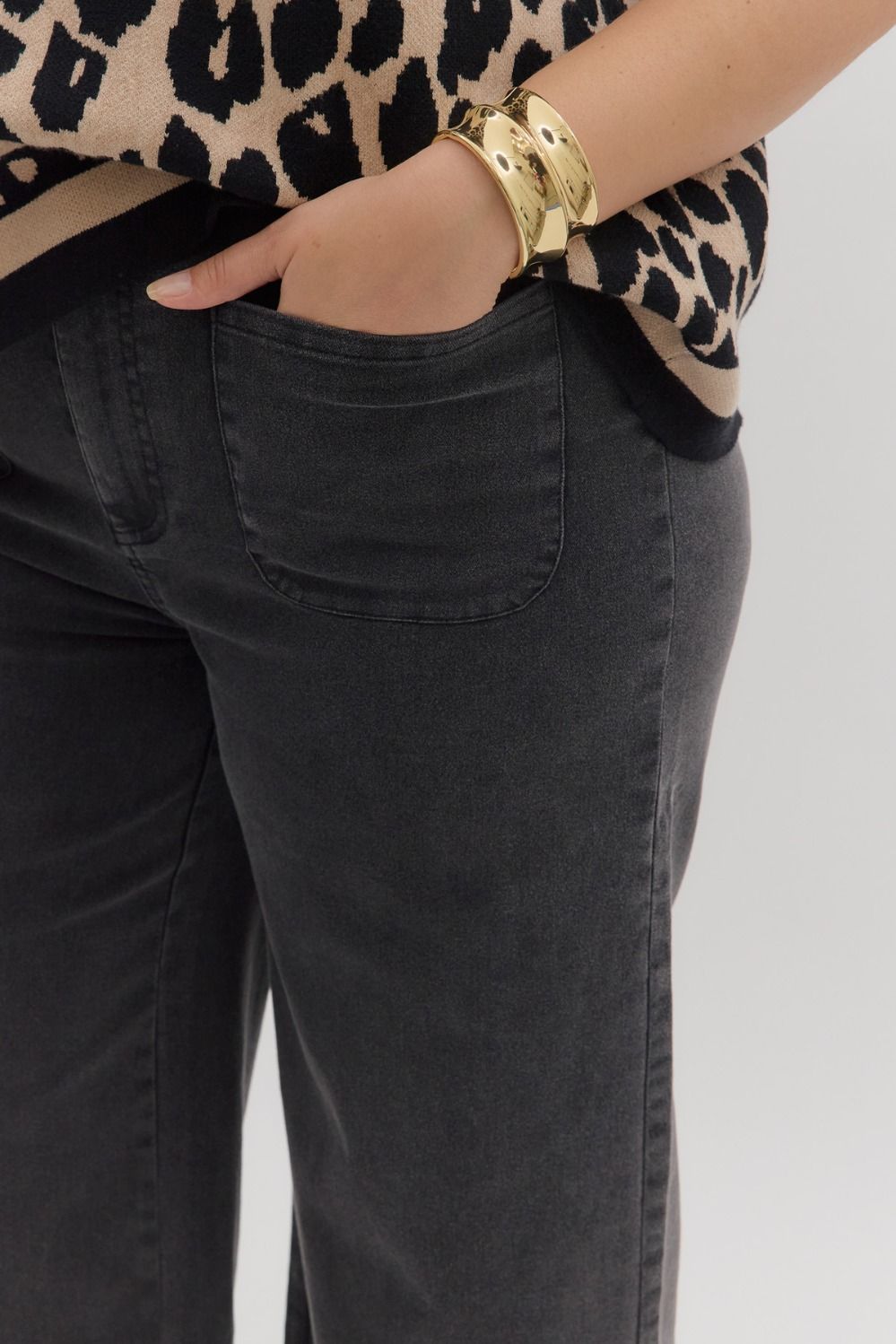 Entro Plus Size Patch Pocket Pants