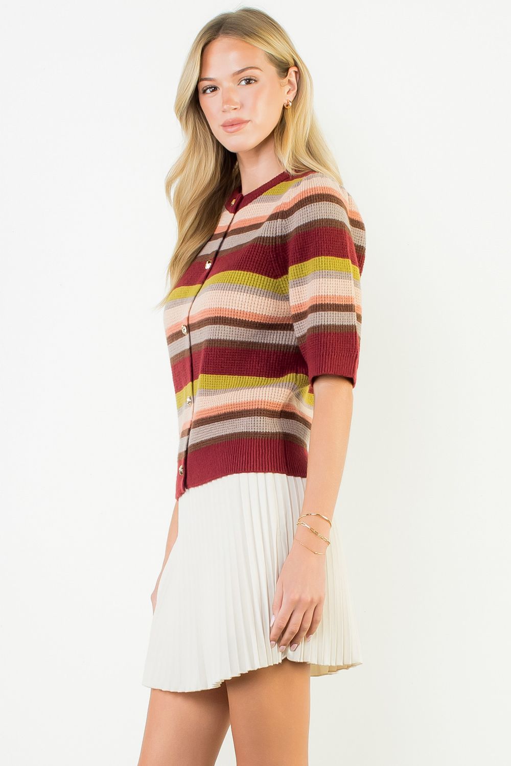 The THML Burgundy Madison Top