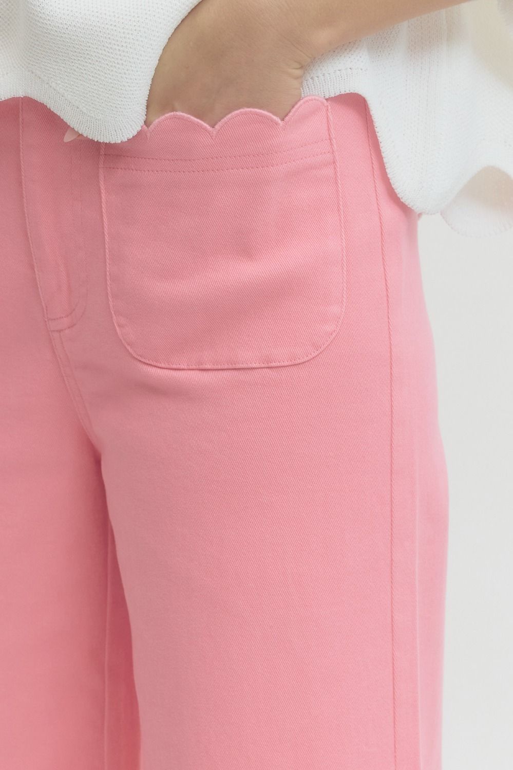 Entro Scallop Trimmed Pants
