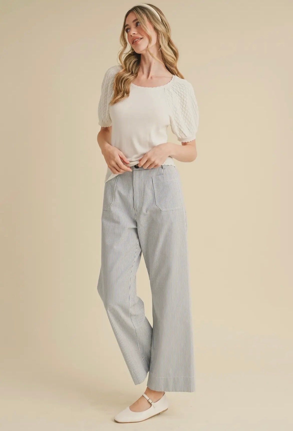 &Merci Striped Pants