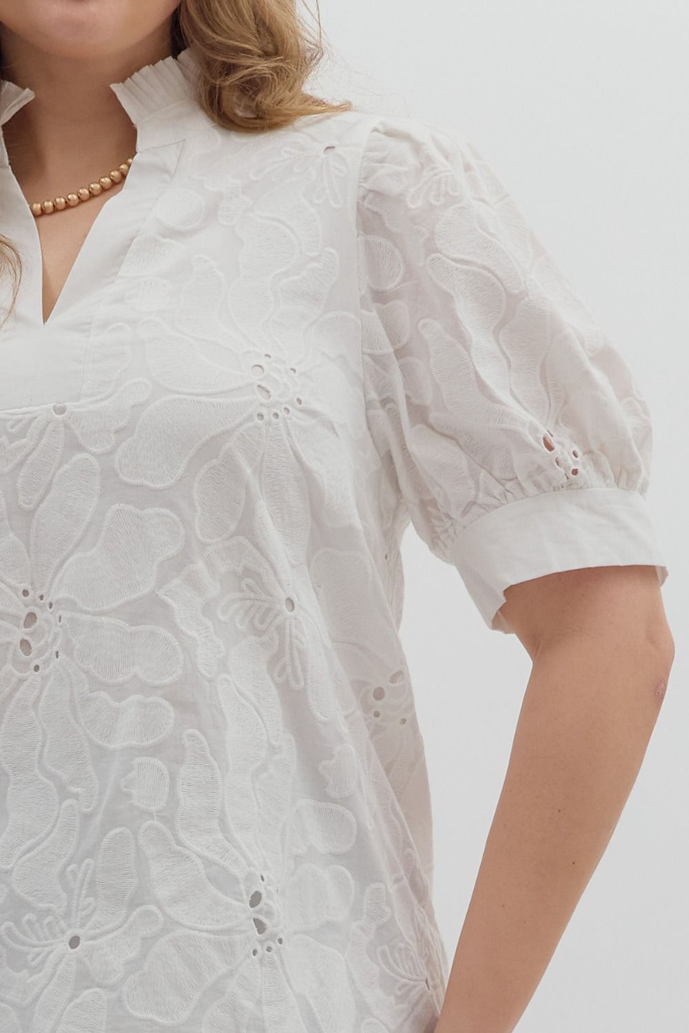 The Covington Embroidered Plus Size Top