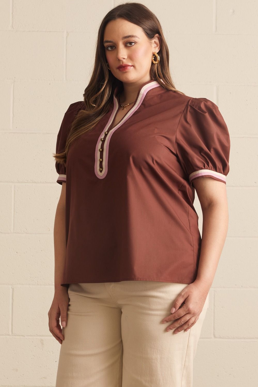 The Sheldon Chocolate Plus Size Top