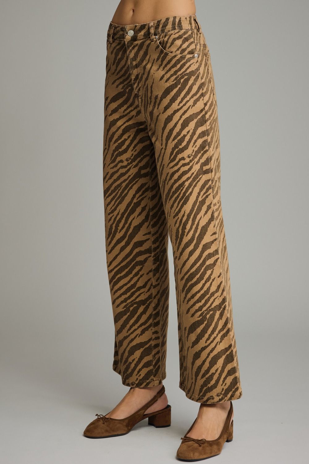 Entro Brown Zebra Print Pants