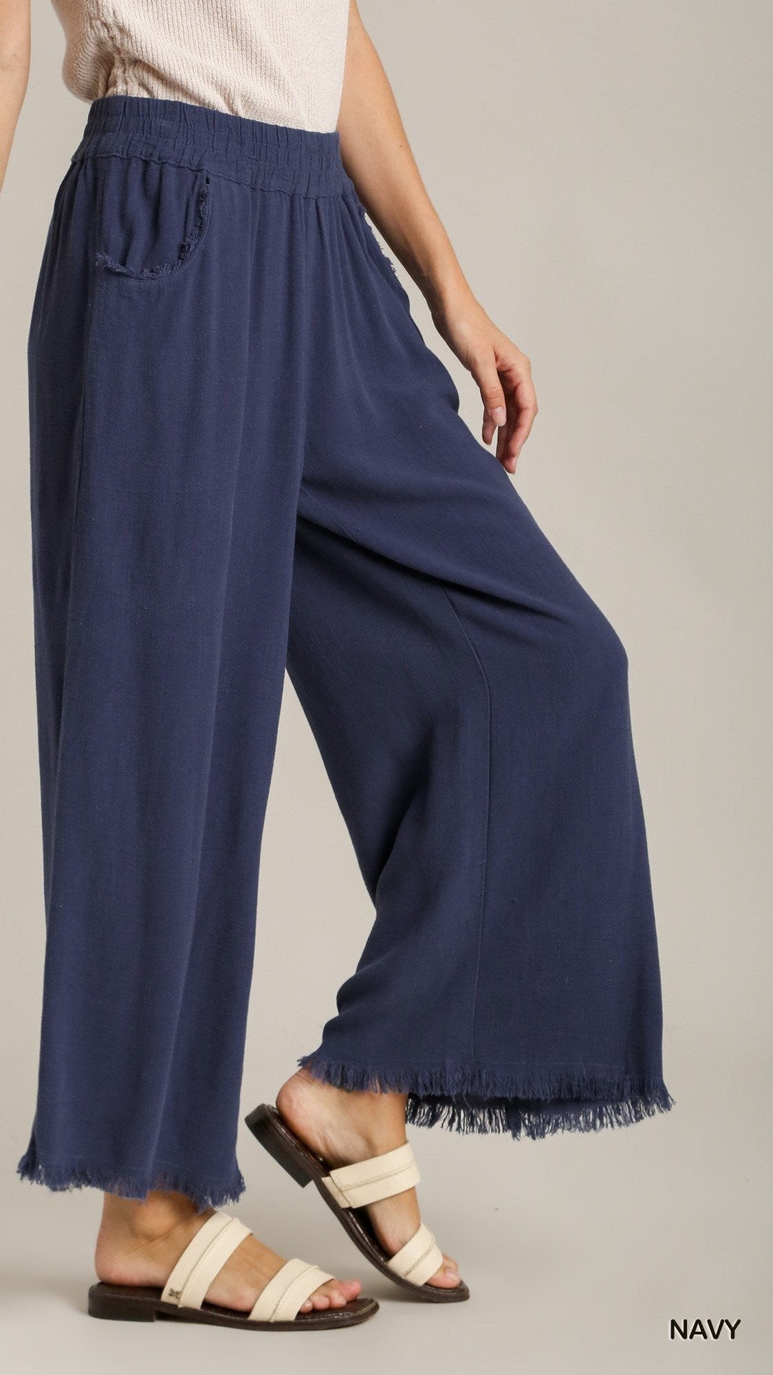 Living the Easy Life Solid Color Linen Wide Leg Pants