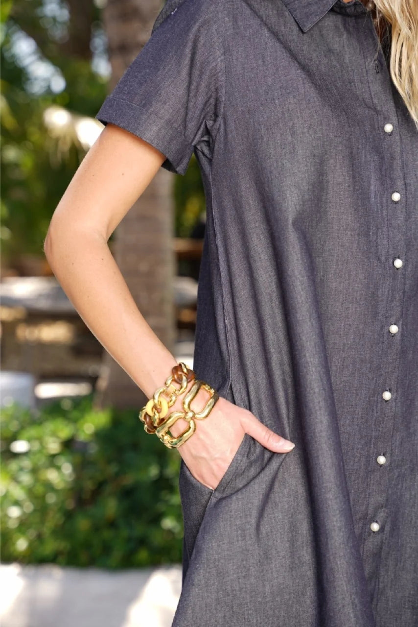 Just Darviny Taylor Denim Dress (***See Size Availability Under Description***)